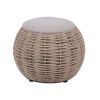 Natural Woven Ottoman with Storage, Brown - as Pic