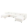 Modular Sectional Sofa with Storage, Extra Large U Shaped Sectional Couch for Living Room, White