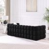 84.3 length ,35.83" deepth ,human body structure for USA people, marshmallow sofa,boucle sofa ,White color,3 seater - Black