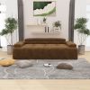 Modern Sofas Couches For Living Room, Comfy Couch With Extra Deep Seats,For Small Spaces, Living Room, Bedroom - brown