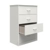 Classic 4 Drawer Dresser; Dark Oak; Espresso; Dove Grey; Antique Oak; Walnut; White - White