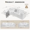 103" Modular Sectional Sofa, L Shaped Cloud Sectional Couch with Deep Seats, Modern Boneless Couch with Chaise, No Assembly Foam Couches