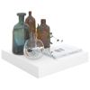 Floating Wall Shelf High Gloss White 9.1"x9.3"x1.5" MDF - White