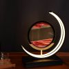 Moving Sand Art Picture with LED;  3D Round Sand Picture Lamp 3 Colors Art Light with Stand Relaxing Desktop Home Decor and Office - lamp