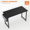 Modern Simple Style Wooden Work Office Desks with Storage,31 Inch,Black - as Pic