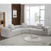 Oversized Combination Sofa,Curved Sofa,Upholstered 4 Seater Couch for Living Room Gray