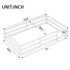 Twin Size Floor Bed, Montessori Floor Bed with Fence, Kids Montessori Bed Twin Size, Wood Montessori Floor Bed for Kids, Girls, Boys(WHITE) - as Pic
