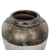 13x13x11" Round Sienna Brown Ceramic Accent Vase - as Pic