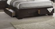 Modern bedroom Storage Eastern King Size Bed Drawers Storage Headboard Footboard 1pc Bed Only. - as Pic