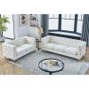 3-seater + 2-seater Combination sofa.BEIGE VELVET - as Pic