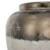 13x13x11" Round Sienna Brown Ceramic Accent Vase - as Pic