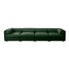 Modular Sectional Sofa with Storage, Cylindrical Backrest and Armrests Deep Comfortable Seating, Green - as Pic