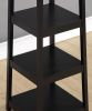Vassen Coat Rack w/ 3-Tier Storage Shelves in Black Finish - as Pic