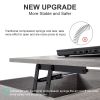39" Wood Lift Top Coffee Table with Hidden Compartment and Storage Shelf for Living Room, Reception Room, Grey - Grey - MDF+Metal