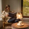 Marble Candle Warmer Lamp with Timer Table lamp, Mom Birthday Gifts for Women, Christmas Gifts, Wax Melts Warmer - white
