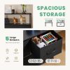 Dresser for Bedroom Storage Drawers Fabric Storage Tower with 5 Drawers, Chest of Drawers with Fabric Bins - Black