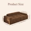 Modern Sofas Couches For Living Room, Comfy Couch With Extra Deep Seats,For Small Spaces, Living Room, Bedroom - brown