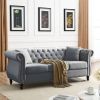 3-seater + 3-seater Combination sofa.Grey Velvet(W834S00062) - as Pic