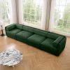 Modular Sectional Sofa with Storage, Cylindrical Backrest and Armrests Deep Comfortable Seating, Green - as Pic