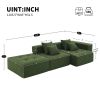 105.5''L Shaped Modular Sectional Sofa,Wide and Deep Seat,Minimalist Wrinkle-resistant Corduroy Couch