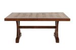 Formal Oak Color Dining Room Wooden 1pc Rectangle Dining Table w Leaf Elegant Design Furniture - as Pic