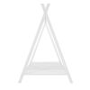 House Bed Tent Bed Frame Twin Size Metal Floor Play House Bed with Slat for Kids Girls Boys , No Box Spring Needed White - as pic
