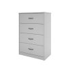 Classic 4 Drawer Dresser; Dark Oak; Espresso; Dove Grey; Antique Oak; Walnut; White - dove gray