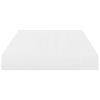 Floating Wall Shelves 2 pcs High Gloss White 15.7"x9.1"x1.5" MDF - White