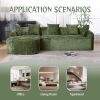 COOLMORE Boucle Sofa 3 Seater for Living Room Oversized Comfy Sofa L-Shape Sofa Couch (Green)
