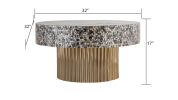 T 1207-32 Coffee Table Finished With Mother Of Pearl Top - as Pic