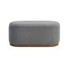 Lift Top Storage Bench Foam Cushioned Seat Gray Corduroy Fabric Upholstery 1pc - as Pic