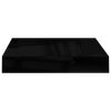 Floating Wall Shelf High Gloss Black 9.1"x9.3"x1.5" MDF - Black