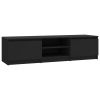 TV Stand Black 55.1"x15.7"x14" Engineered Wood - Black
