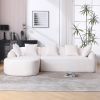 COOLMORE Boucle Sofa 3 Seater for Living Room Oversized Comfy Sofa L-Shape Sofa Couch with Chaise (Beige)