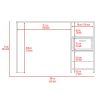 Covington 2-Shelf 1-Drawer Writing Desk Smokey Oak - as Pic