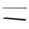 Floating Shelf Lyle, Living Room, Black - Black - Material