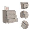 Dove Three Drawer Dresser, Superior Top, Light Gray - Light Gray
