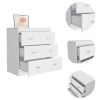 Dove Three Drawer Dresser, Superior Top, Light Gray - White