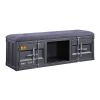 Grey and Gunmetal Storage Bench - as Pic