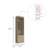 Being Kava Bar Cabinet, Double Door, Two Shelves, Sixteen Built-in Wine Rack -Light Pine - as Pic