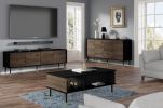 Sherwood - TV stand 4D black / catania oak - Default
