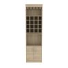 Being Kava Bar Cabinet, Double Door, Two Shelves, Sixteen Built-in Wine Rack -Light Pine - as Pic