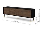 Sherwood - TV stand 4D black / catania oak - Default
