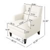 Upholstered Accent Chair Tufted Armchair for Living Room and Bedroom, Beige - as Pic