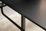 Square Extendable Dining Table with metal leg,Modern Space Saving Kitchen Table for Living Room( 70.86" W x 31.5" D x 29.5" H) - Black - MDF+Metal