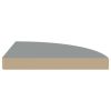 Floating Corner Shelf Gray 13.8"x13.8"x1.5" MDF - Grey