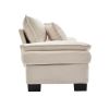 Corduroy Sofa Sleeper Couch Loveseat Sofa with Pillows Comfy Upholstered Deep Seat Sofa -Beige Corduroy - as Pic