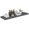 Floating Wall Shelf High Gloss Gray 35.4"x9.3"x1.5" MDF - Grey