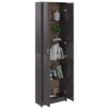 Hallway Wardrobe High Gloss Gray 21.7"x9.8"x74.4" Engineered Wood - Grey