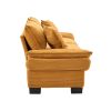 Corduroy Sofa Sleeper Couch Loveseat Sofa with Pillows Comfy Upholstered Deep Seat Sofa-Yellow Corduroy